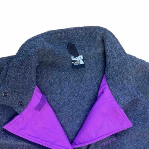 The North Face Women's Extreme Pile Pullover Half-zip Size 8 Purple /Coal Gray - Picture 10 of 10